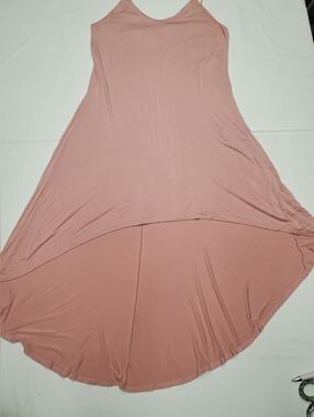 Double Zero Dusty Rose High-Low Slip Dress